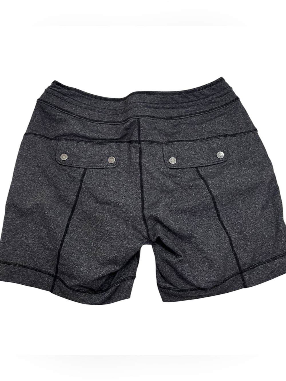 Title Nine Heathered Charcoal Grey Athletic Drawstring Shorts Golf Active Large - Picture 7 of 7